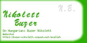 nikolett buzer business card